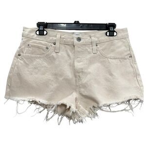 RE/DONE Mid Rise Relaxed Shorts in Cream - Size 26 - NWT